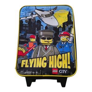 LEGO City Flying High Rolling Suitcase Carry on Travel Luggage Case Child Bag